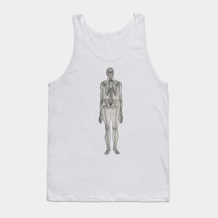 Spooky Skeleton Man - Vintage 1934 Illustration Tank Top